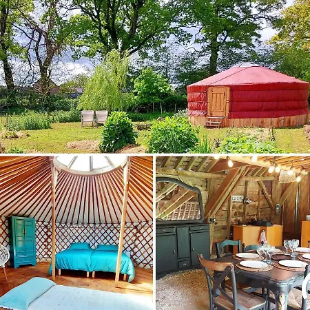 Yourte De Charme Pres De La Nature, 27m², 2 Adultes + Enfants, Cuisine Et Espaces Communs Partages - Fr-1-600-219 Montenay